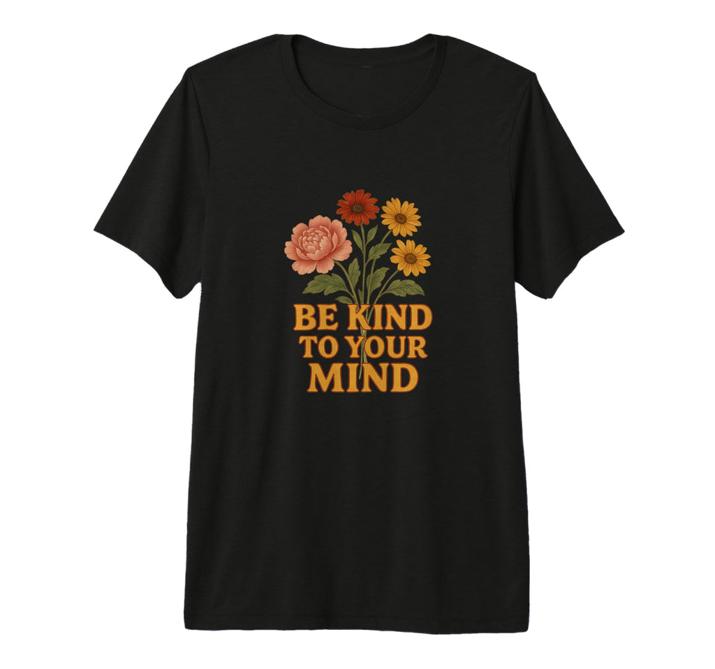 Be Kind To Your Mind Positive Mental T-Shirt - Trendy Graphic for Adults - T-Shirt, Sweatshirt, Hoodie