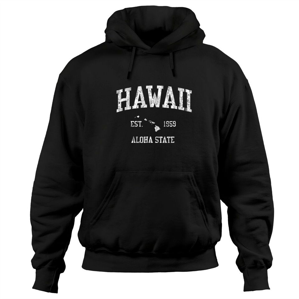 Hawaii Hoodie Vintage Sports Design Hawaiian Islands Hoodie Unisex T-shirt, Sweatshirt, Hoodie, Long Sleeve Tee - T-Shirt, Sweatshirt, Hoodie