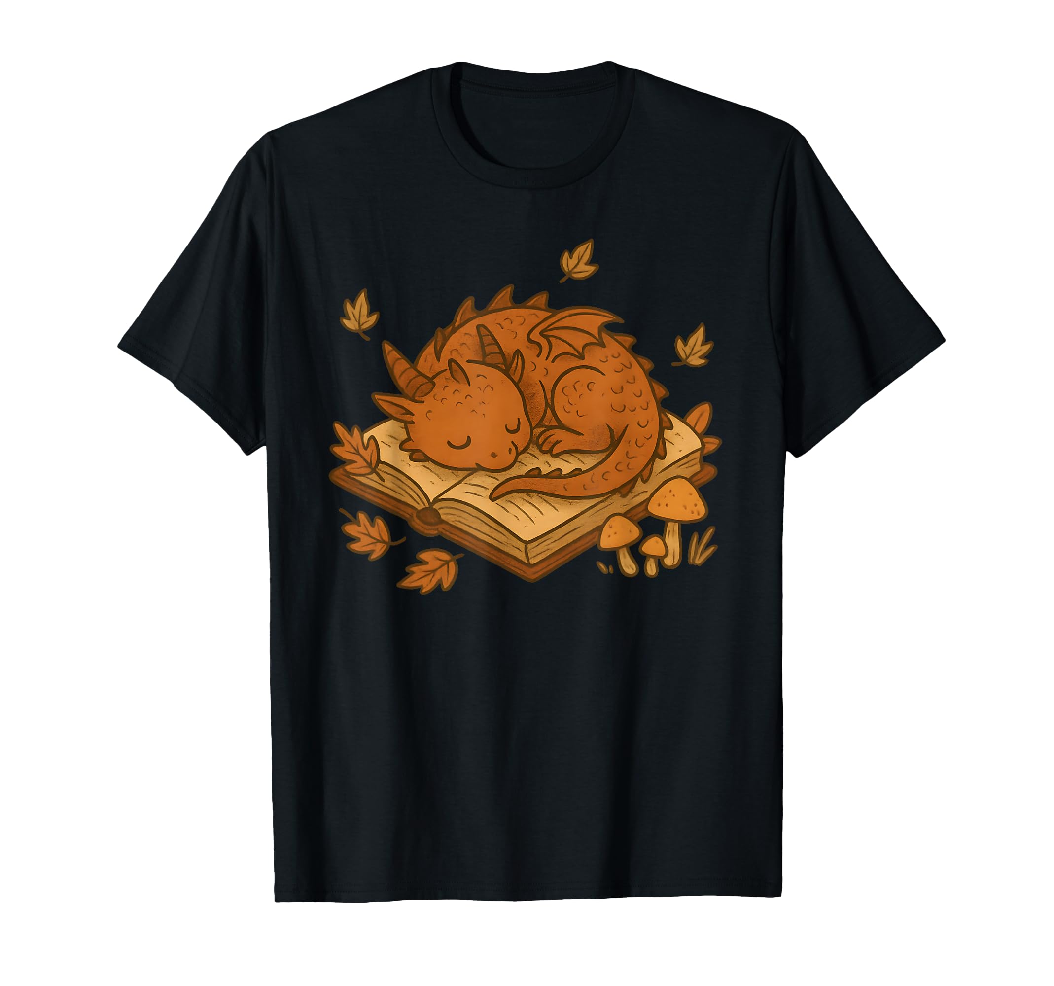 Sleeping Dragon Book Autumn T-Shirt - Casual Everyday Wear Men Women - T-Shirt, Sweatshirt, Hoodie