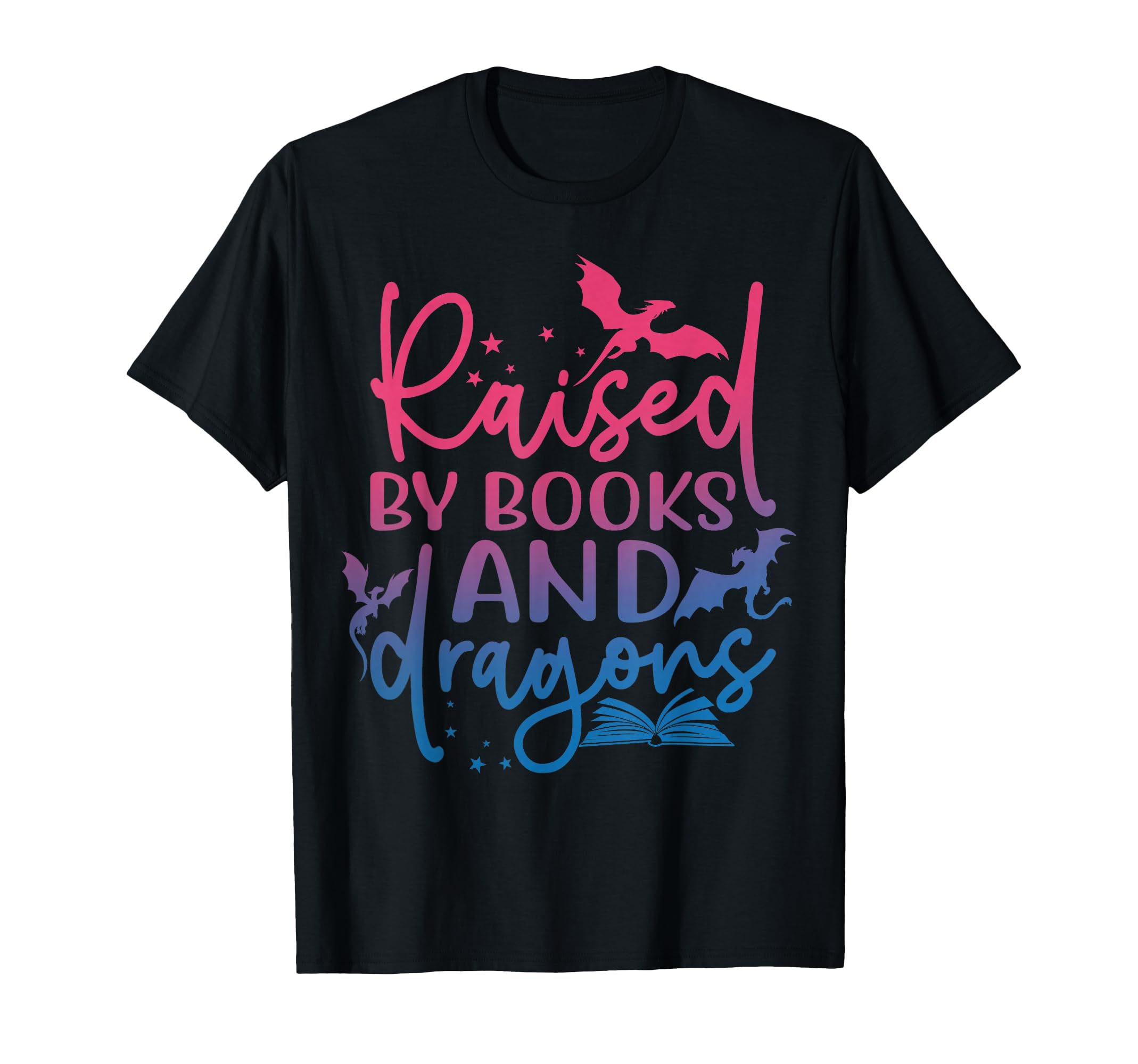Raised Books And Dragons Fantasy Book T-Shirt - Streetwear Style Unisex - T-Shirt, Sweatshirt, Hoodie