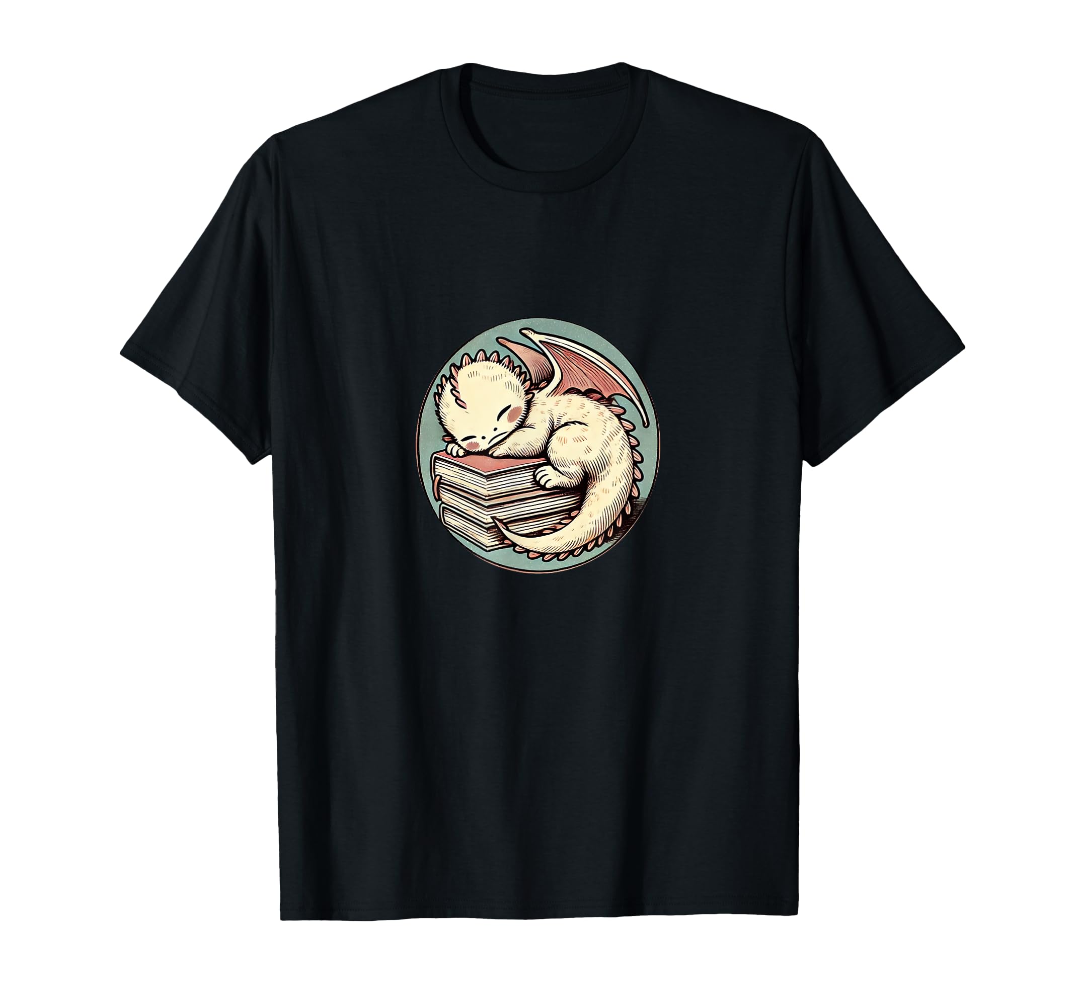 Sleeping Dragon Books Illustration T-Shirt - Streetwear Style Men Women - T-Shirt, Sweatshirt, Hoodie