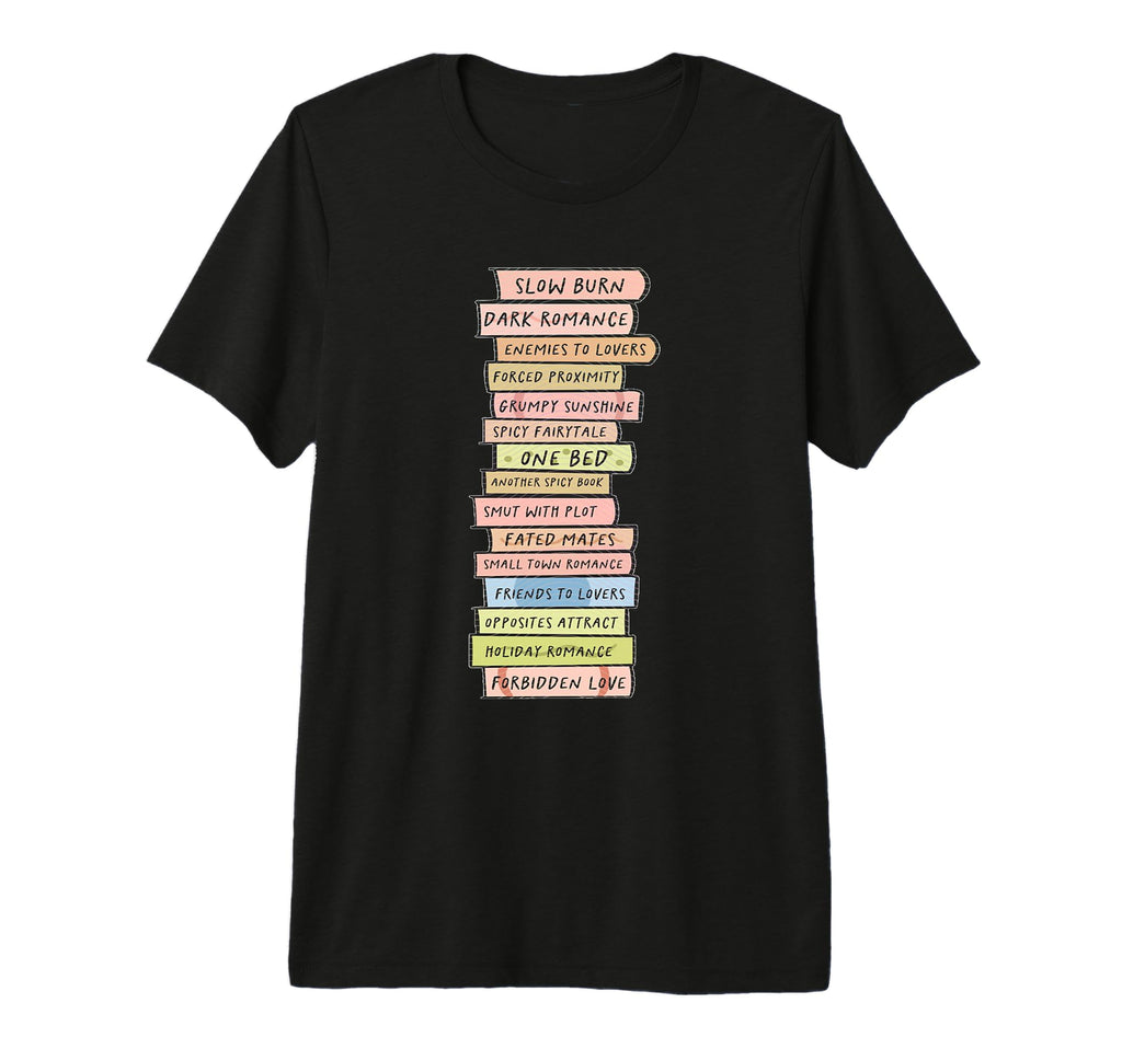 Book Trope Reader Romance Reading T-Shirt - Minimalist Print Men Women - T-Shirt, Sweatshirt, Hoodie