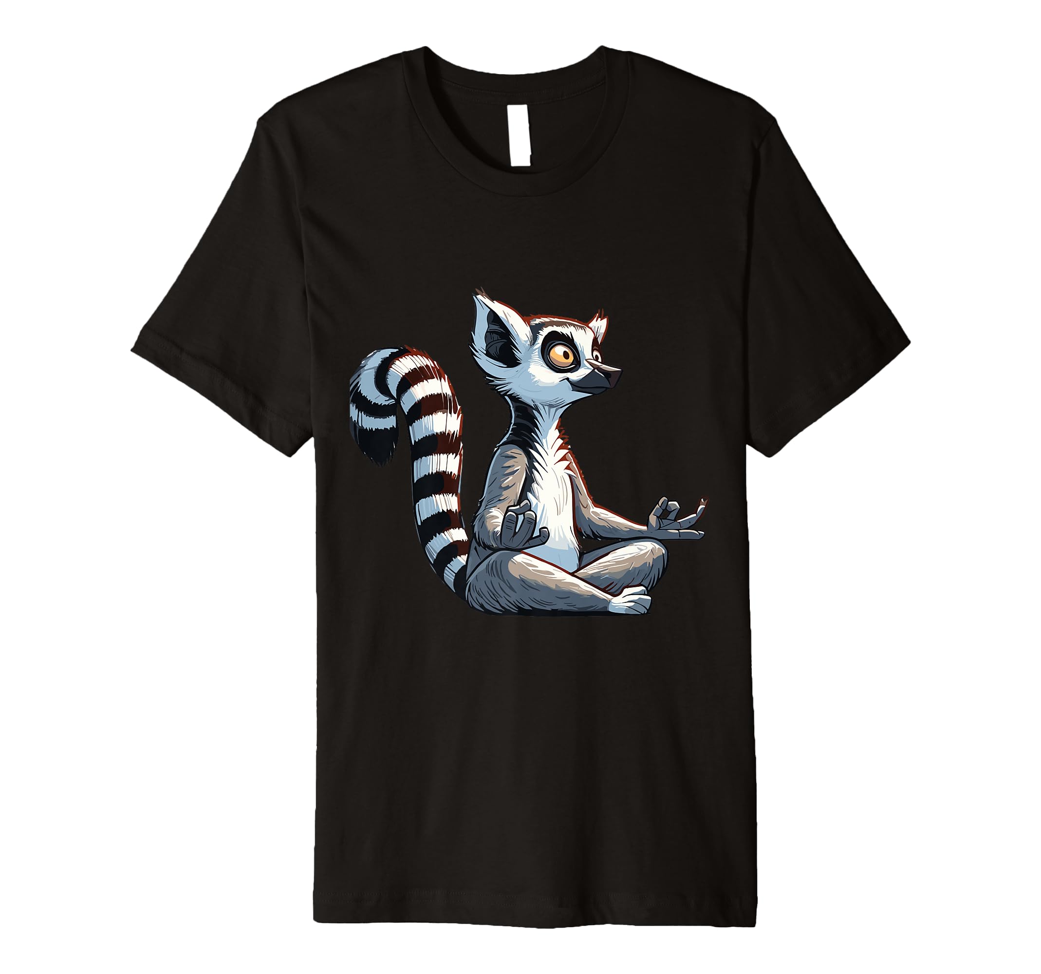 Meditation Lemur Yoga Pose T-Shirt - Fun Novelty Design for Adults - T-Shirt, Sweatshirt, Hoodie