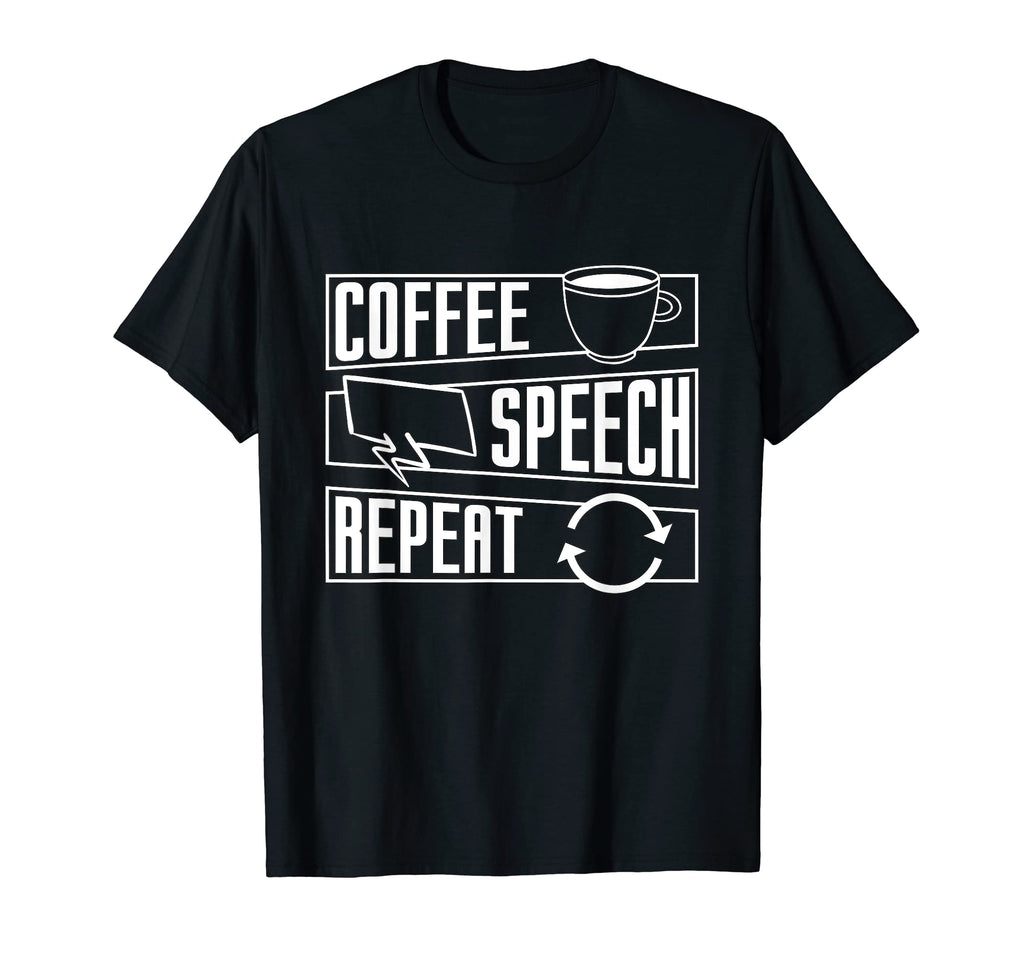 Coffee Speech Repeat Anxiety T-Shirt - Aesthetic Graphic for Adults - T-Shirt, Sweatshirt, Hoodie