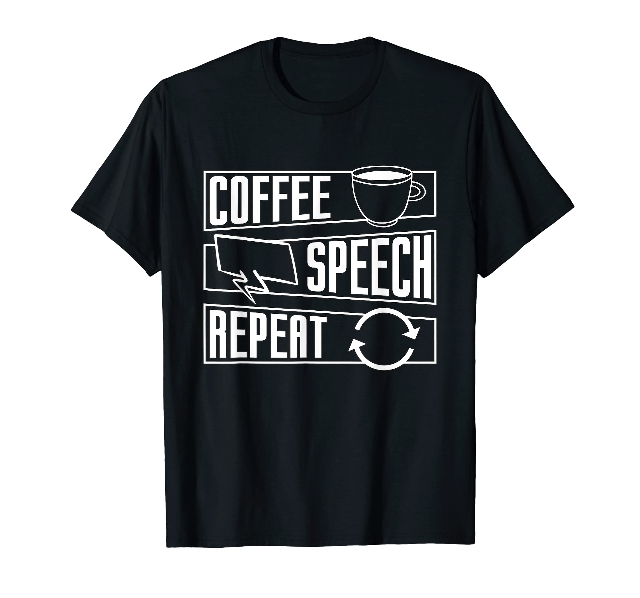 Coffee Speech Repeat Anxiety T-Shirt - Aesthetic Graphic for Adults - T-Shirt, Sweatshirt, Hoodie