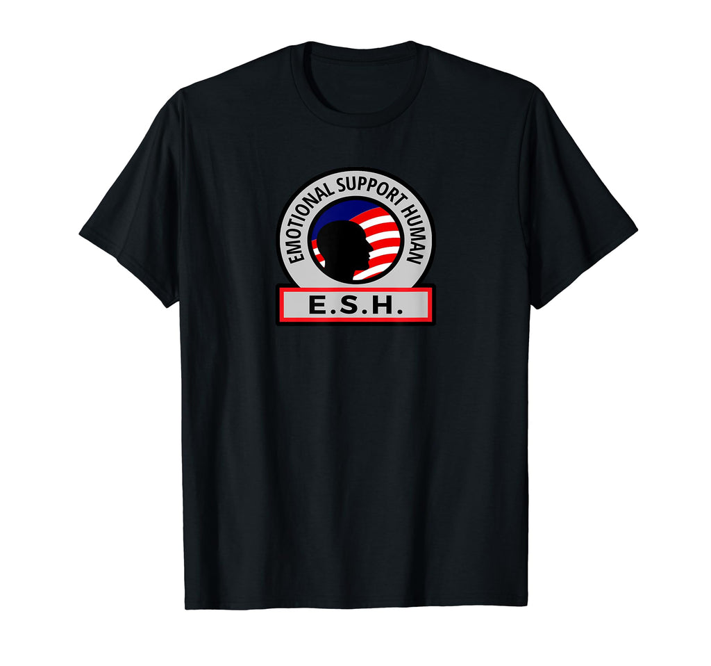 Emotional Support Human Badge Logo T-Shirt - Casual Everyday Wear Men Women - T-Shirt, Sweatshirt, Hoodie