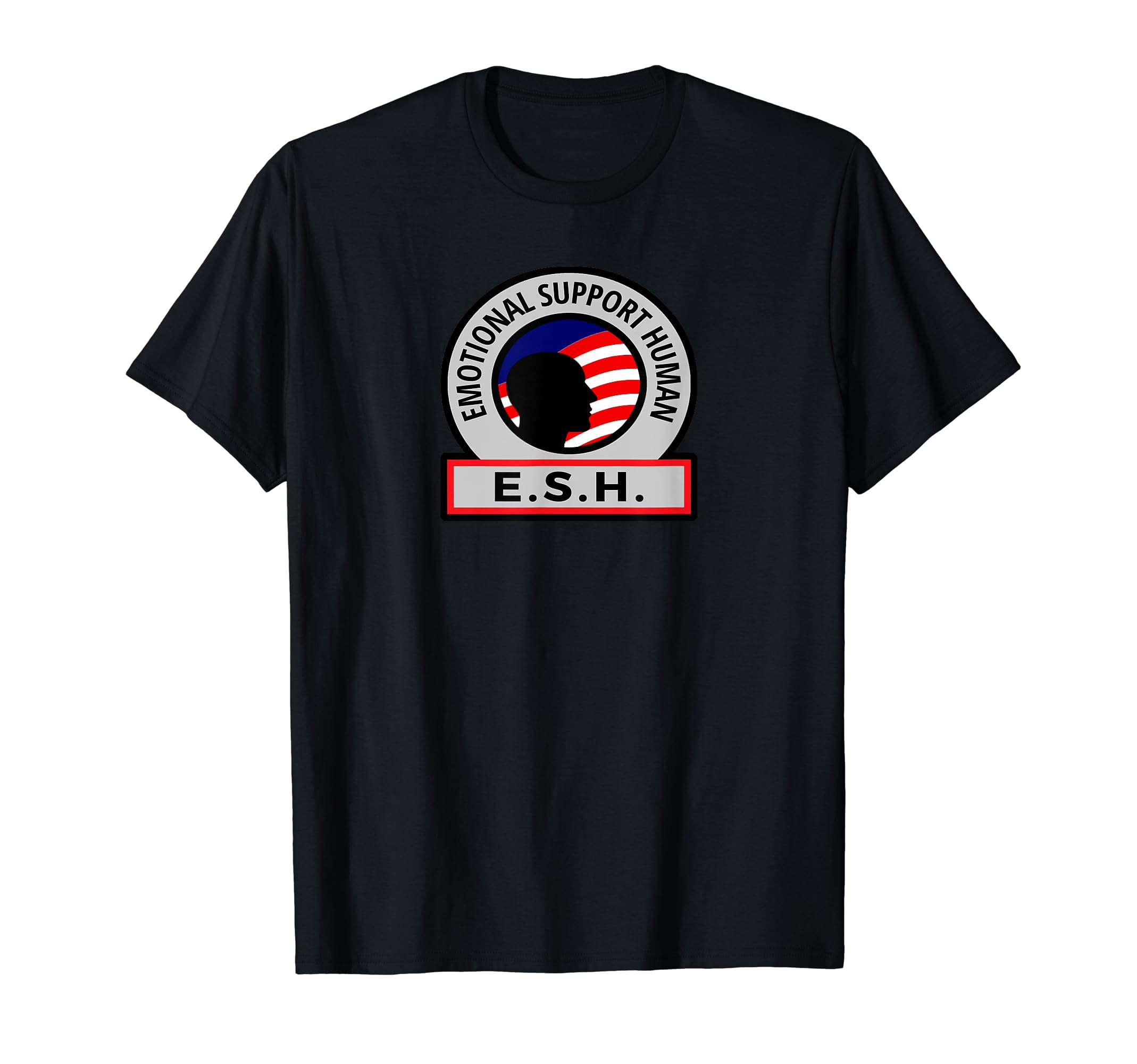 Emotional Support Human Badge Logo T-Shirt - Casual Everyday Wear Men Women - T-Shirt, Sweatshirt, Hoodie