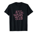 Anti Social Moms Club Groovy Funny T-Shirt - Minimalist Print for Adults - T-Shirt, Sweatshirt, Hoodie
