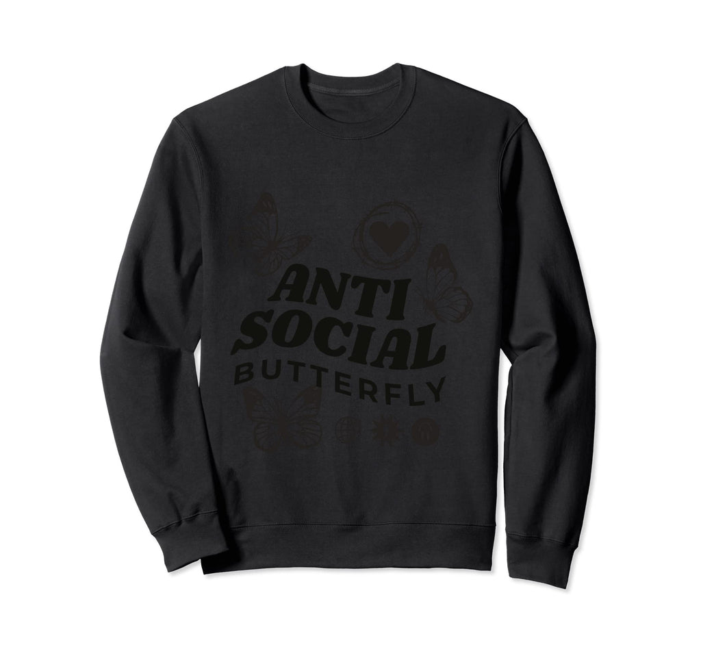 Antisocial Butterfly Introverts Unite Sweatshirt - Novelty Apparel Unisex - T-Shirt, Sweatshirt, Hoodie