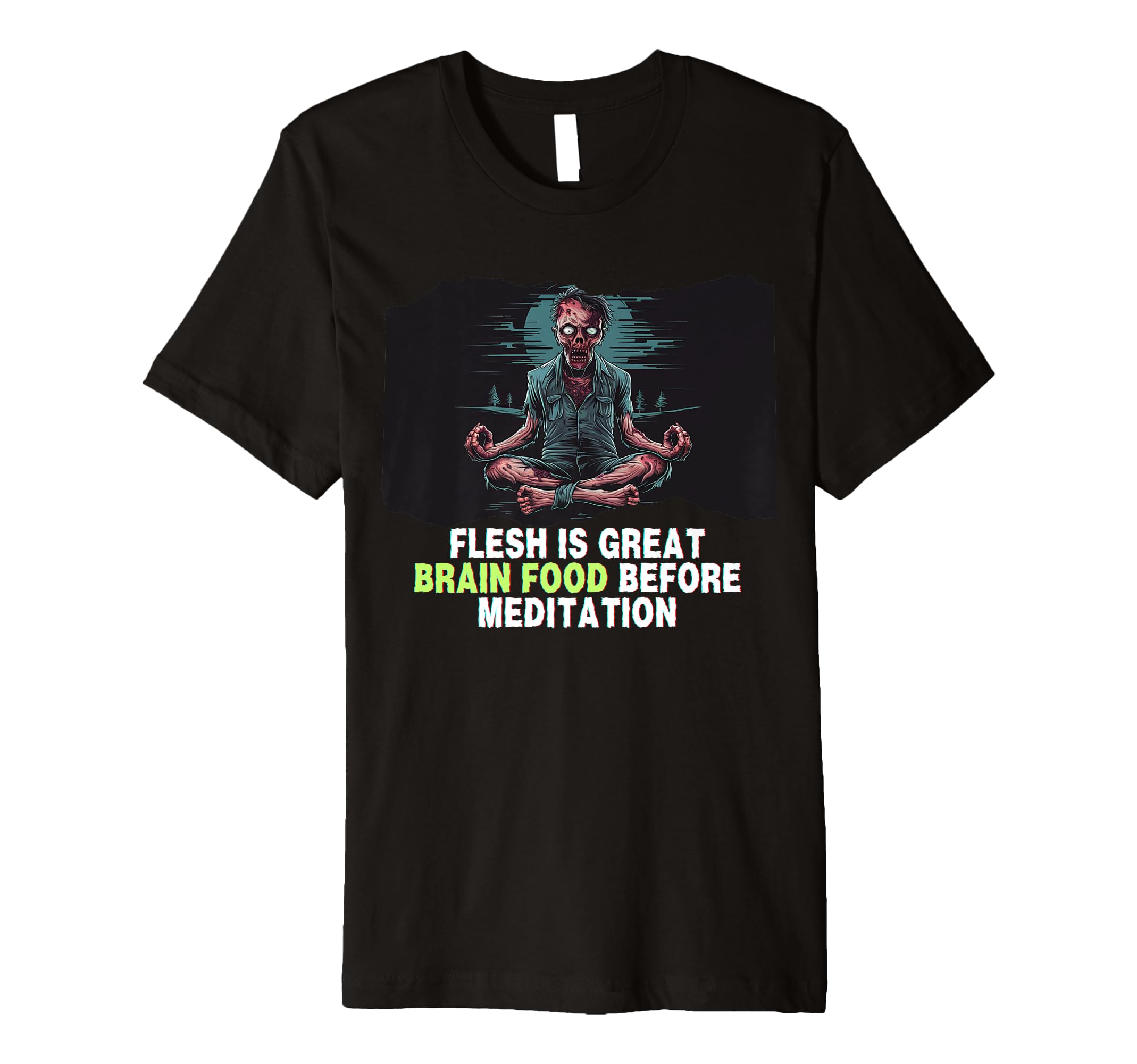 Zombie Meditation Spooky Dark T-Shirt - Streetwear Style for Adults - T-Shirt, Sweatshirt, Hoodie