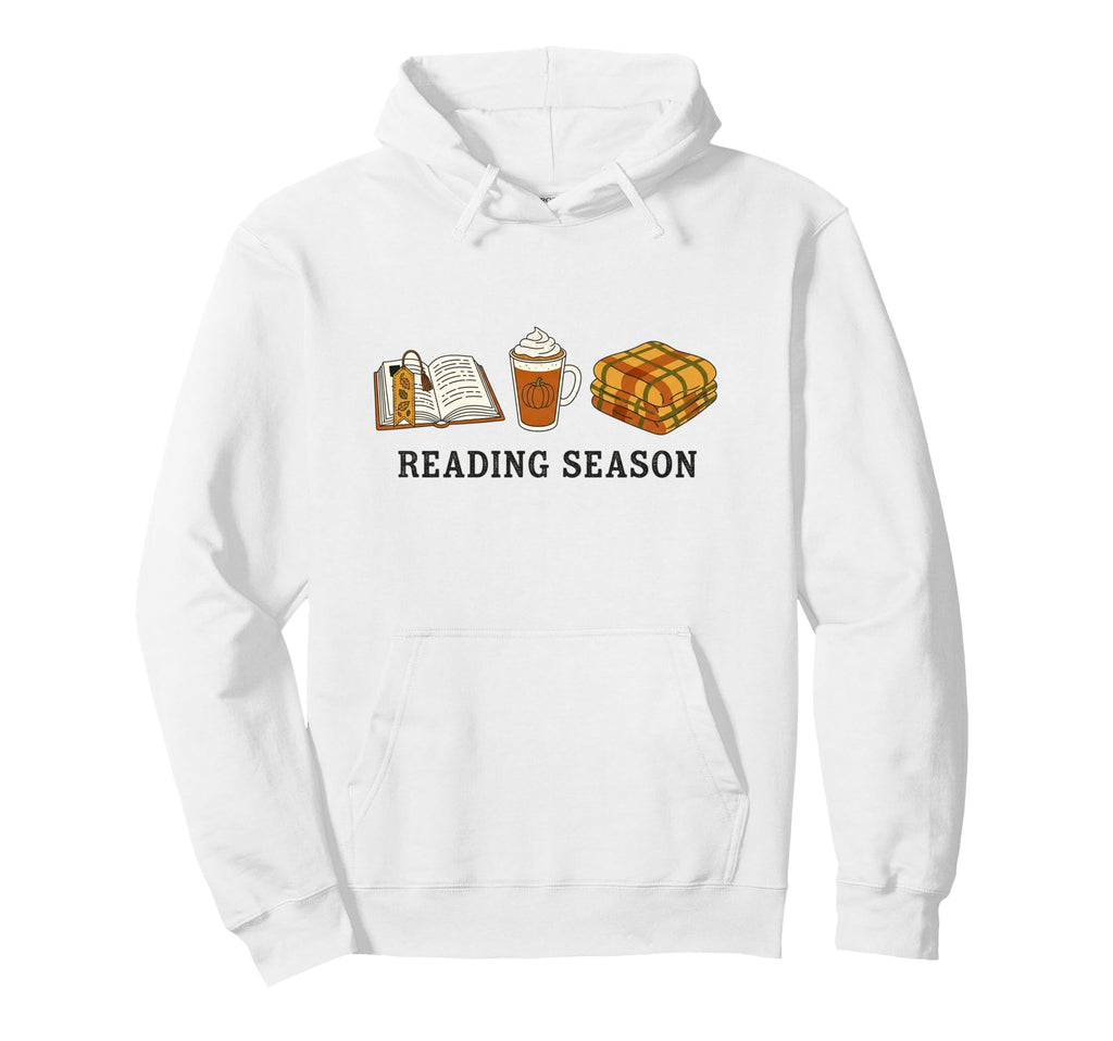 Reading Season Books Coffee Cozy Hoodie - Casual Everyday Wear Men Women - T-Shirt, Sweatshirt, Hoodie