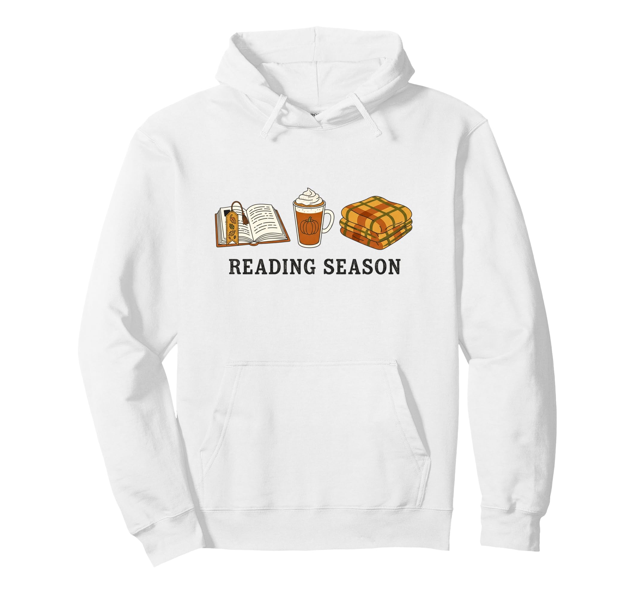 Reading Season Books Coffee Cozy Hoodie - Casual Everyday Wear Men Women - T-Shirt, Sweatshirt, Hoodie