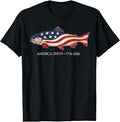 250th Anniversary USA Shirt 1776 2026 Fishing Flag Tee T-Shirt Unisex T-shirt, Sweatshirt, Hoodie, Long Sleeve Tee - T-Shirt, Sweatshirt, Hoodie