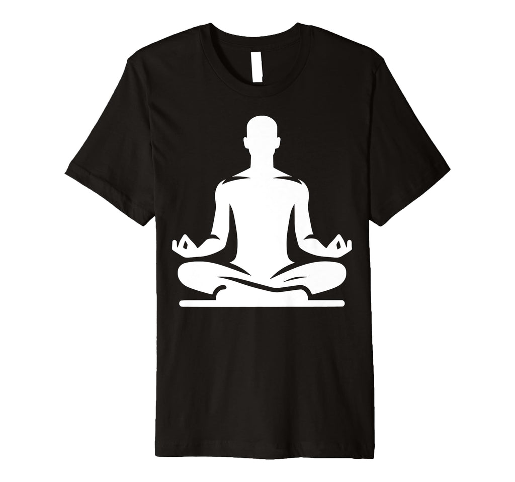 Meditating Person Silhouette Minimalist T-Shirt - Aesthetic Graphic Unisex - T-Shirt, Sweatshirt, Hoodie