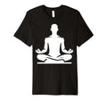 Meditating Person Silhouette Minimalist T-Shirt - Aesthetic Graphic Unisex - T-Shirt, Sweatshirt, Hoodie