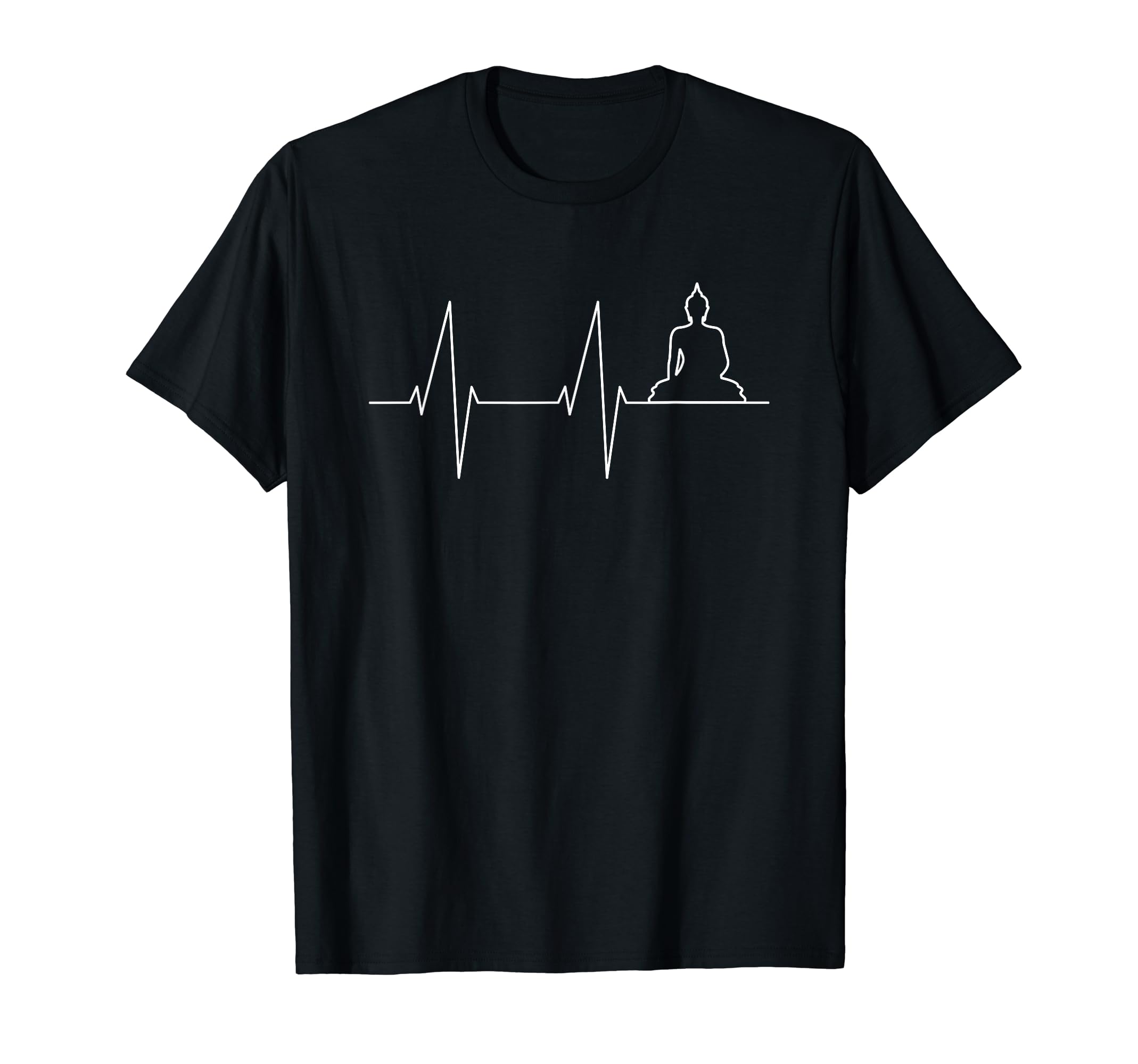 Buddhist Heartbeat Buddha T-Shirt - Casual Everyday Wear for Adults - T-Shirt, Sweatshirt, Hoodie