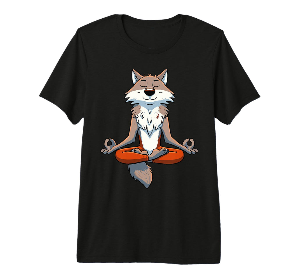 Meditation Wolf Yoga Pose Relaxing T-Shirt - Graphic Print Men Women - T-Shirt, Sweatshirt, Hoodie