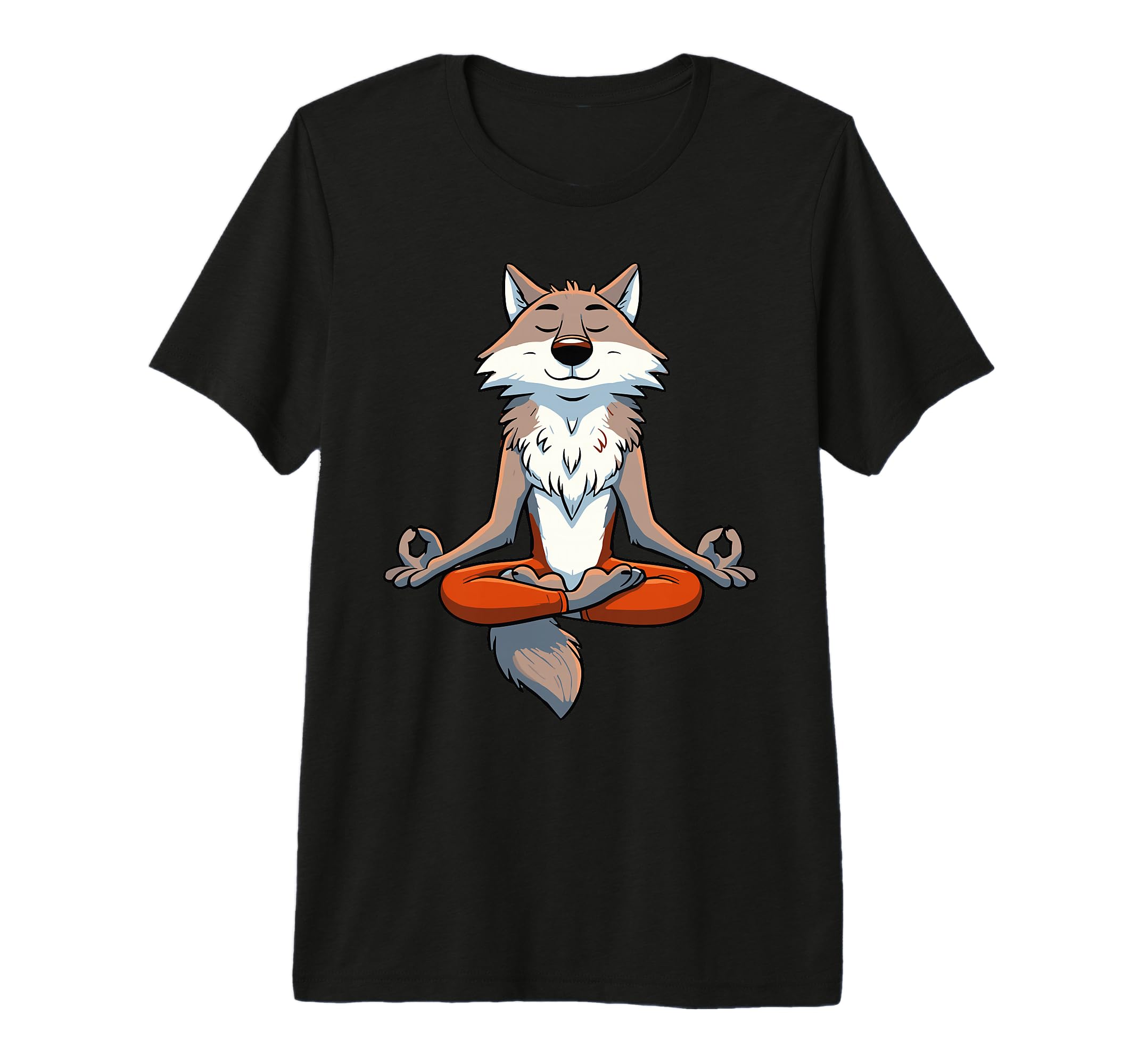 Meditation Wolf Yoga Pose Relaxing T-Shirt - Graphic Print Men Women - T-Shirt, Sweatshirt, Hoodie