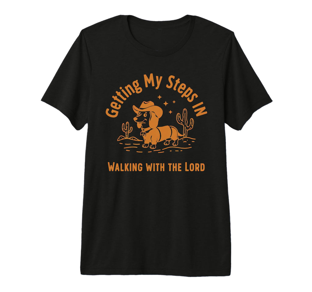 Getting My Steps Walking Lord Dachshund T-Shirt - Aesthetic Graphic Unisex - T-Shirt, Sweatshirt, Hoodie