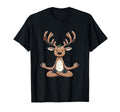 Meditation Reindeer Yoga Pose Relaxing T-Shirt - Custom Art Print Unisex - T-Shirt, Sweatshirt, Hoodie