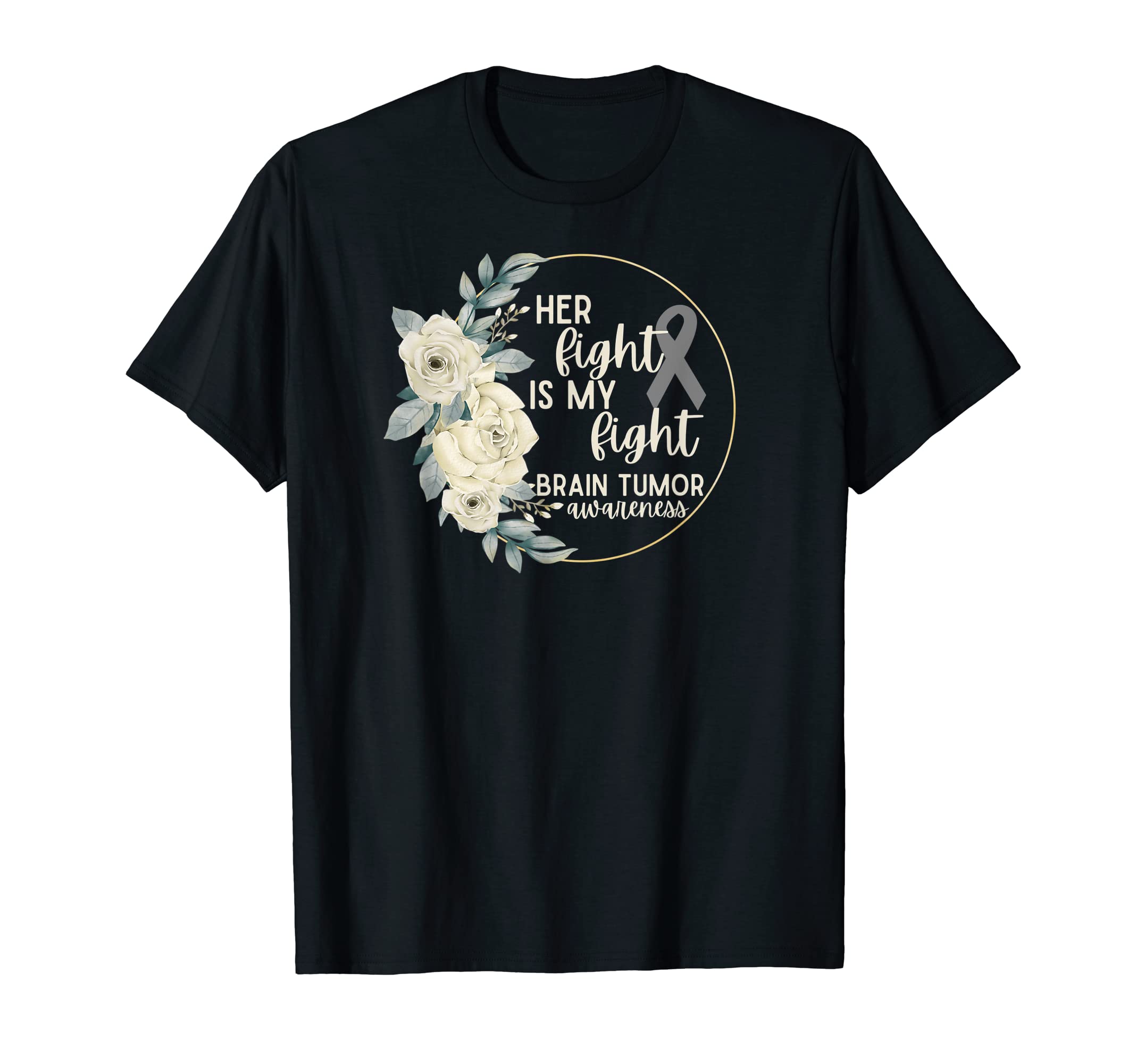 Her Fight Is My Fight Brain Tumor T-Shirt - Aesthetic Graphic for Adults - T-Shirt, Sweatshirt, Hoodie