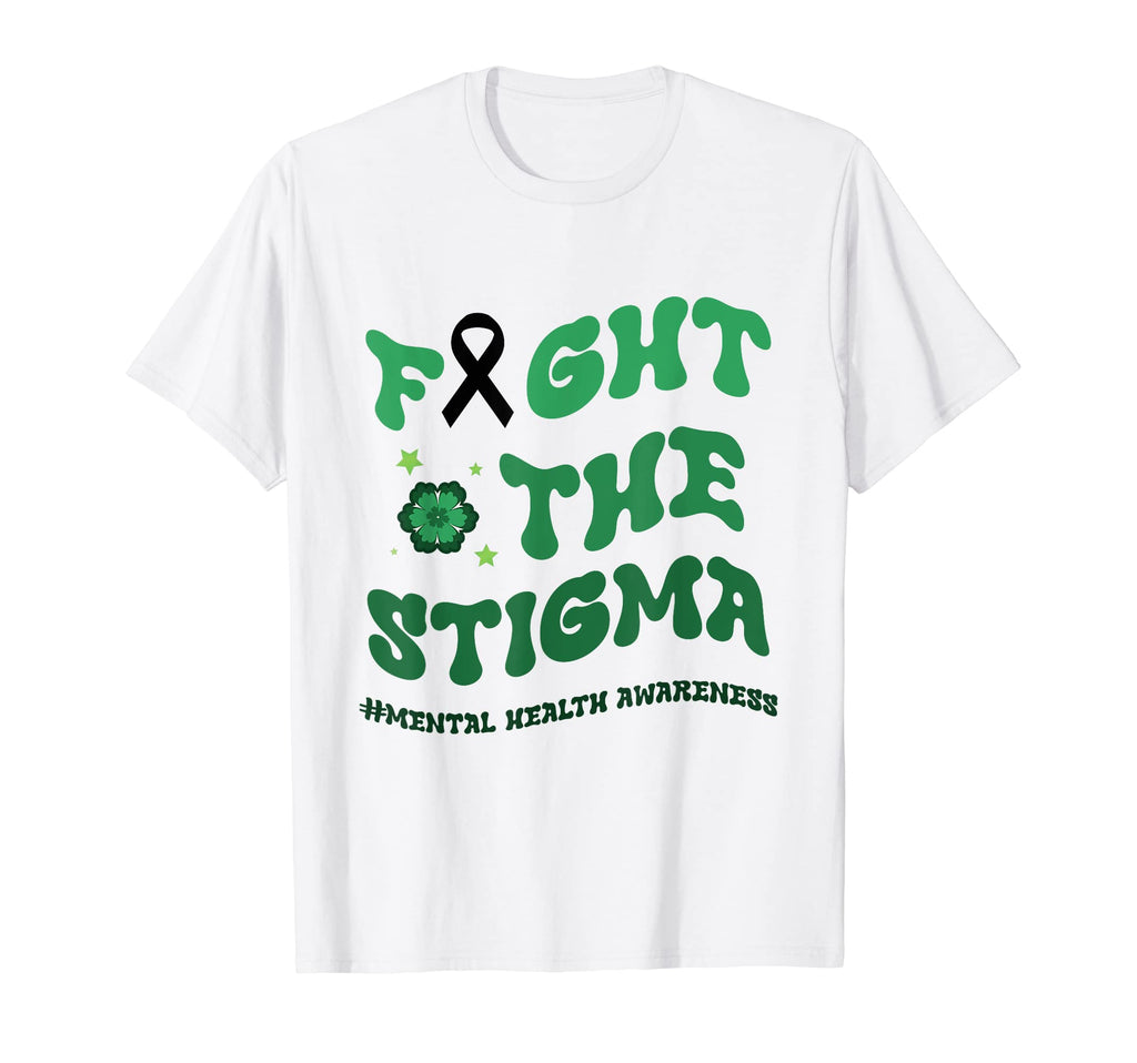 May We Wear Green Fight Stigma Mental T-Shirt - Trendy Graphic for Adults - T-Shirt, Sweatshirt, Hoodie