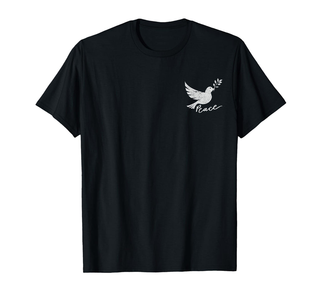White Dove Peace Symbol Peace Sign T-Shirt - Graphic Print Unisex - T-Shirt, Sweatshirt, Hoodie