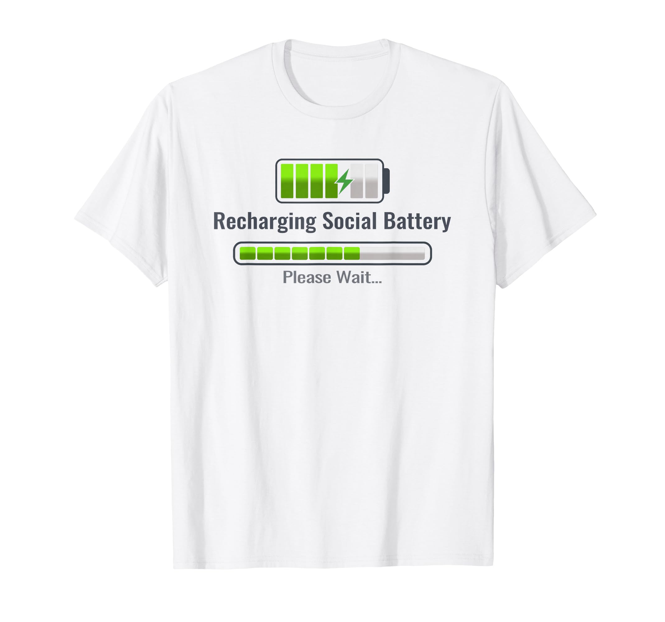 Recharging Social Battery Introvert Low T-Shirt - Minimalist Print Unisex - T-Shirt, Sweatshirt, Hoodie