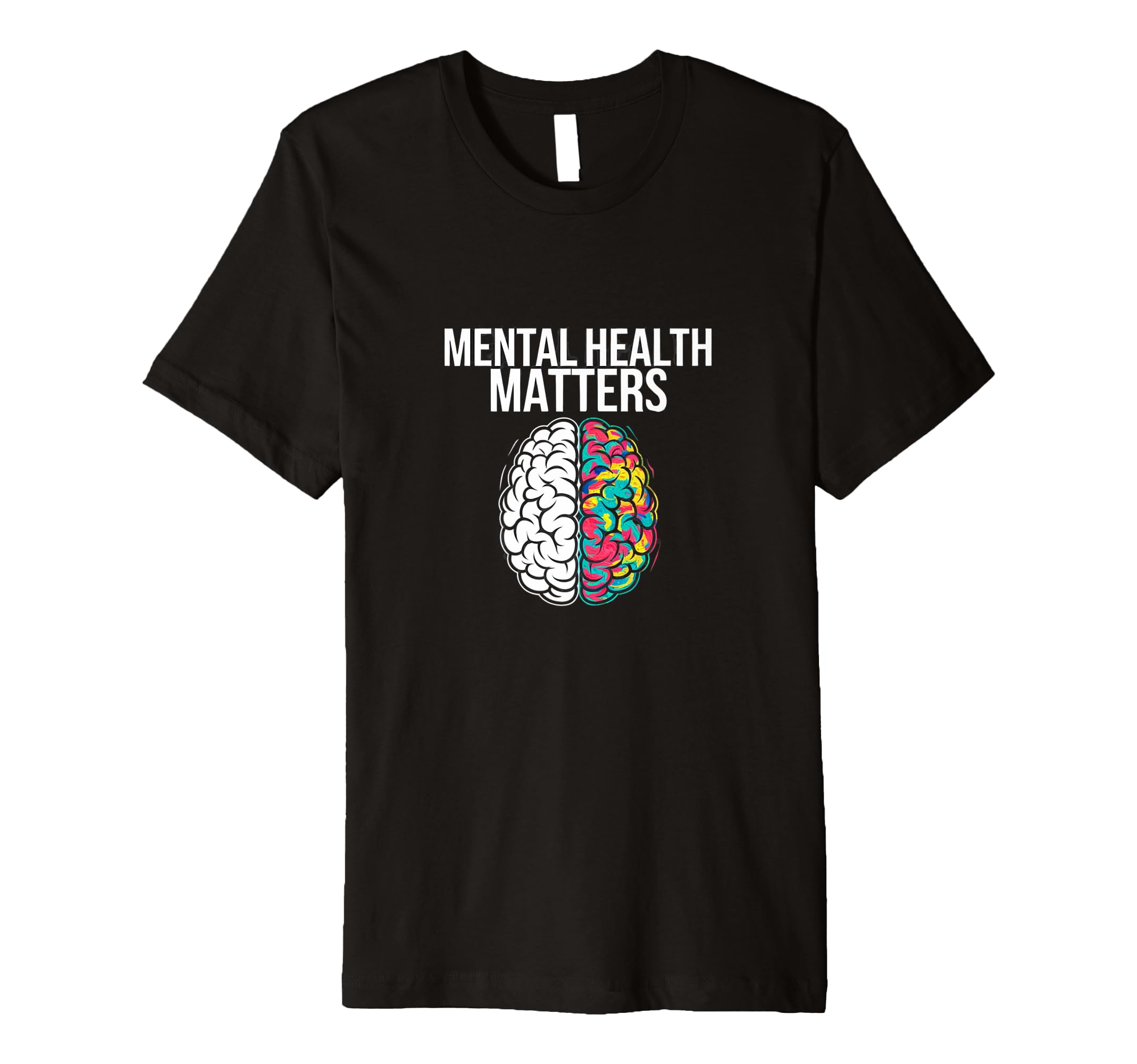End Stigma Mental Health Matters Tie T-Shirt - Graphic Print for Adults - T-Shirt, Sweatshirt, Hoodie