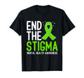 Mental Health Awareness End Stigma Ribbon T-Shirt - Novelty Apparel Unisex - T-Shirt, Sweatshirt, Hoodie