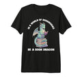 Pastel Dragon Book Reader Bookworm T-Shirt - Graphic Print for Adults - T-Shirt, Sweatshirt, Hoodie