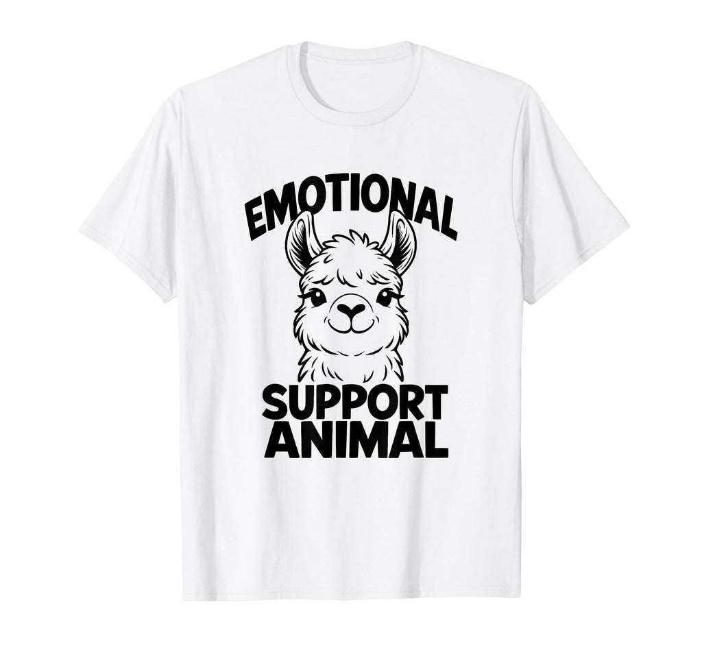 Funny Emotional Support Animal Llama T-Shirt - Fun Novelty Design Unisex - T-Shirt, Sweatshirt, Hoodie