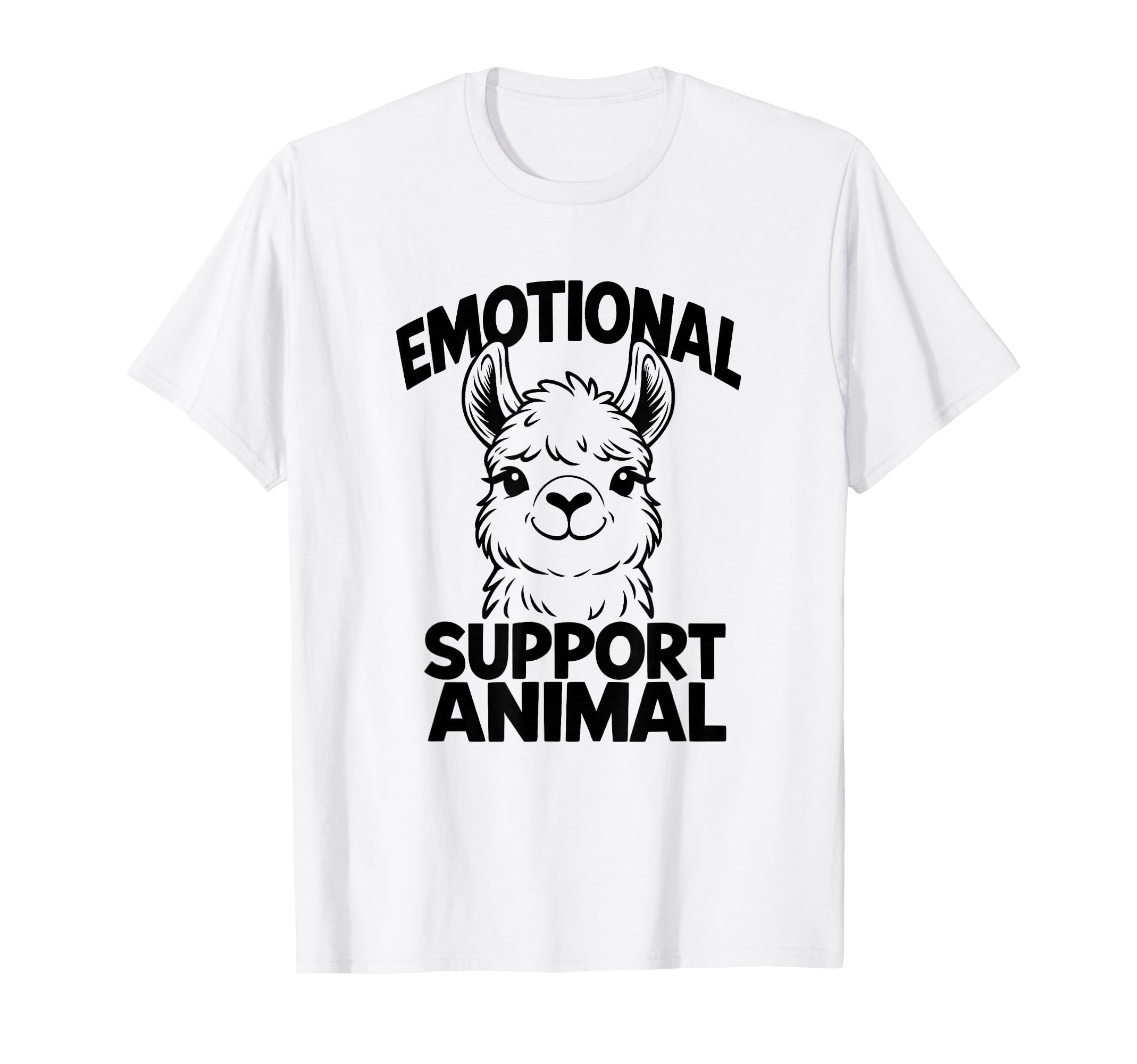 Funny Emotional Support Animal Llama T-Shirt - Fun Novelty Design Unisex - T-Shirt, Sweatshirt, Hoodie