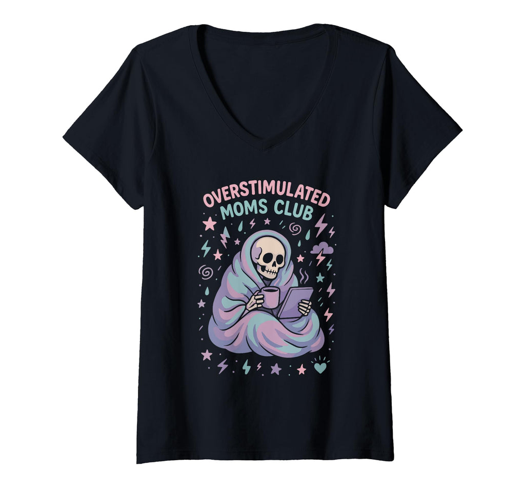 Groovy Overstimulated Moms Club Sweatshirt - Minimalist Print Men Women - T-Shirt, Sweatshirt, Hoodie