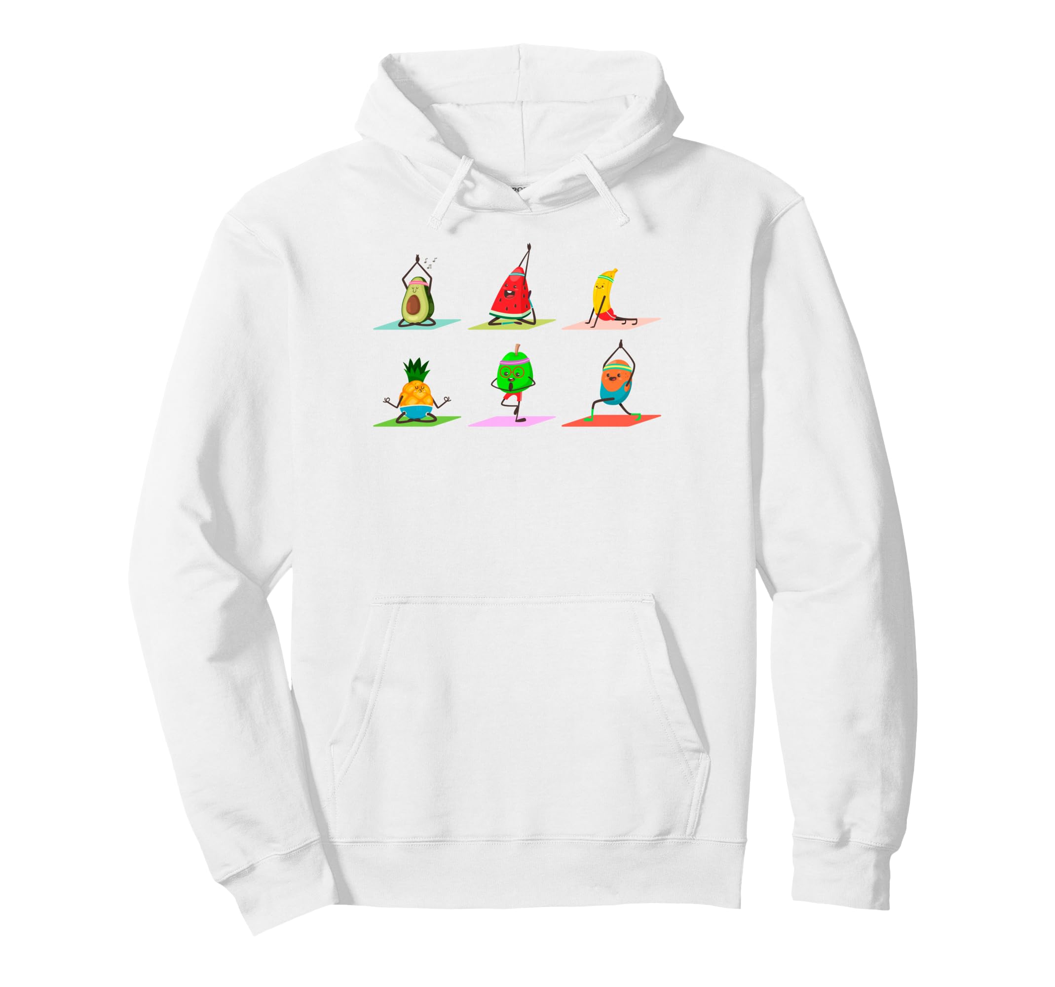 Funny Fruits Yoga Poses Meditation Hoodie - Streetwear Style Men Women - T-Shirt, Sweatshirt, Hoodie
