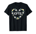 Joyful Floral Heart Inspirational T-Shirt - Minimalist Print for Adults - T-Shirt, Sweatshirt, Hoodie