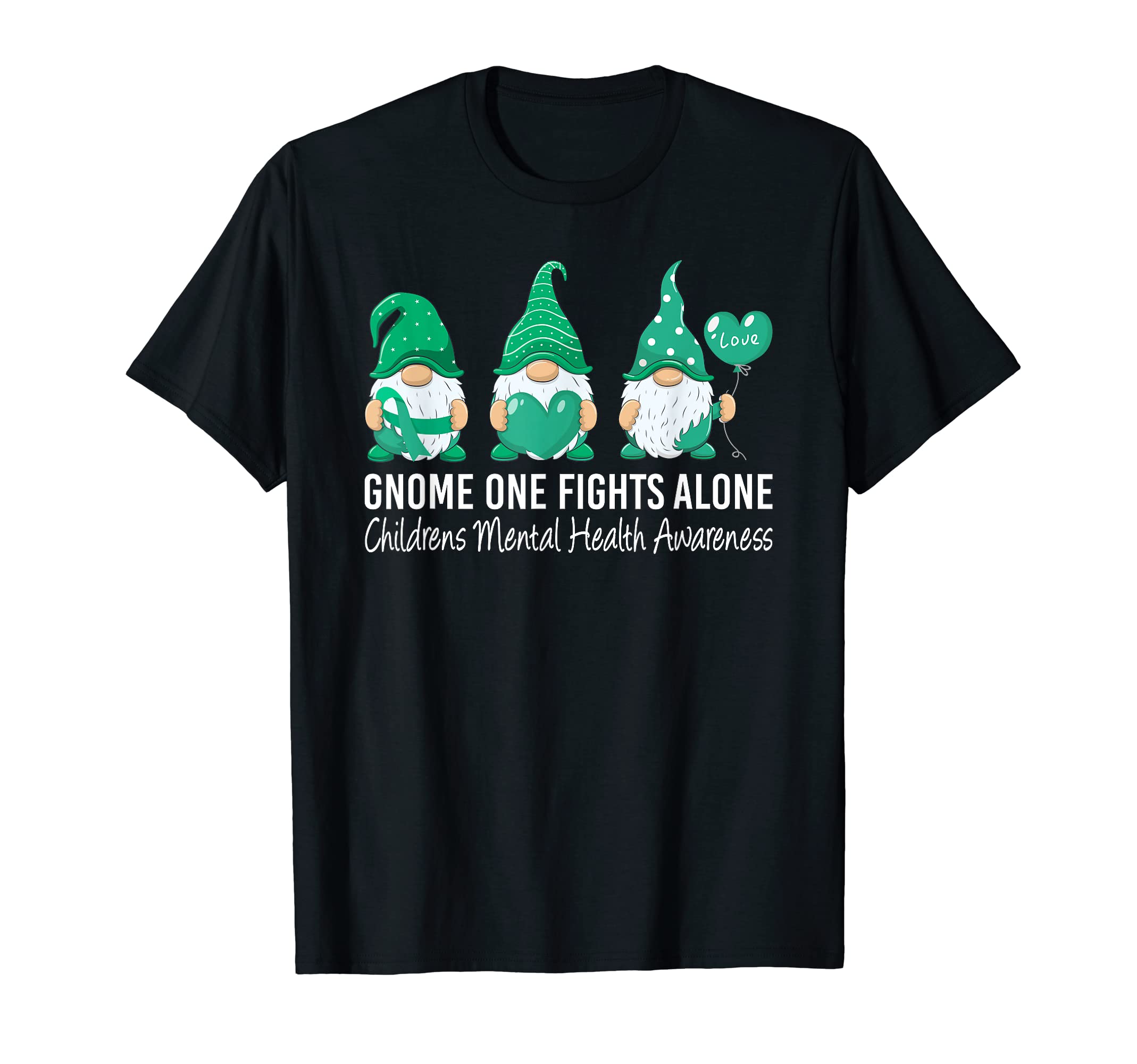 Gnome Fights Childrens Mental Health T-Shirt - Aesthetic Graphic Men Women - T-Shirt, Sweatshirt, Hoodie