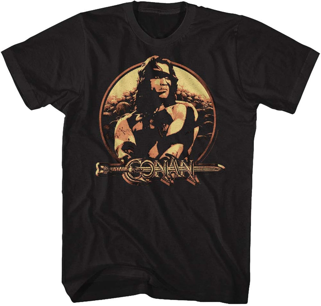 Conan The Barbarian Sword & Sorcery Hero Profile Black Adult T-Shirt Tee Unisex T-shirt, Sweatshirt, Hoodie, Long Sleeve Tee - T-Shirt, Sweatshirt, Hoodie