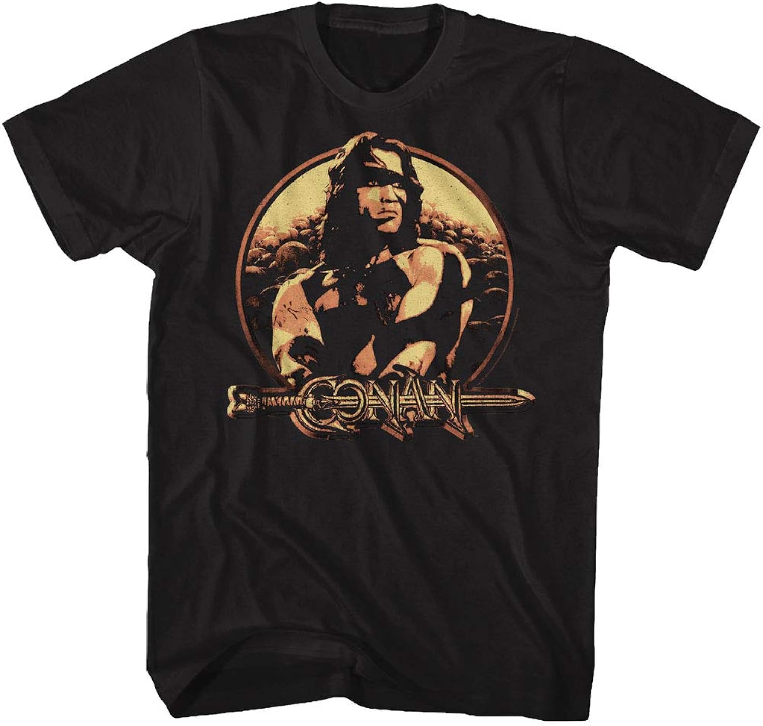 Conan The Barbarian Sword & Sorcery Hero Profile Black Adult T-Shirt Tee Unisex T-shirt, Sweatshirt, Hoodie, Long Sleeve Tee - T-Shirt, Sweatshirt, Hoodie