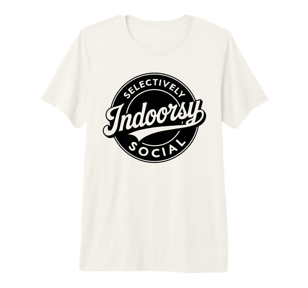 Badge Introvert Indoorsy Selectively T-Shirt - Novelty Apparel Men Women - T-Shirt, Sweatshirt, Hoodie