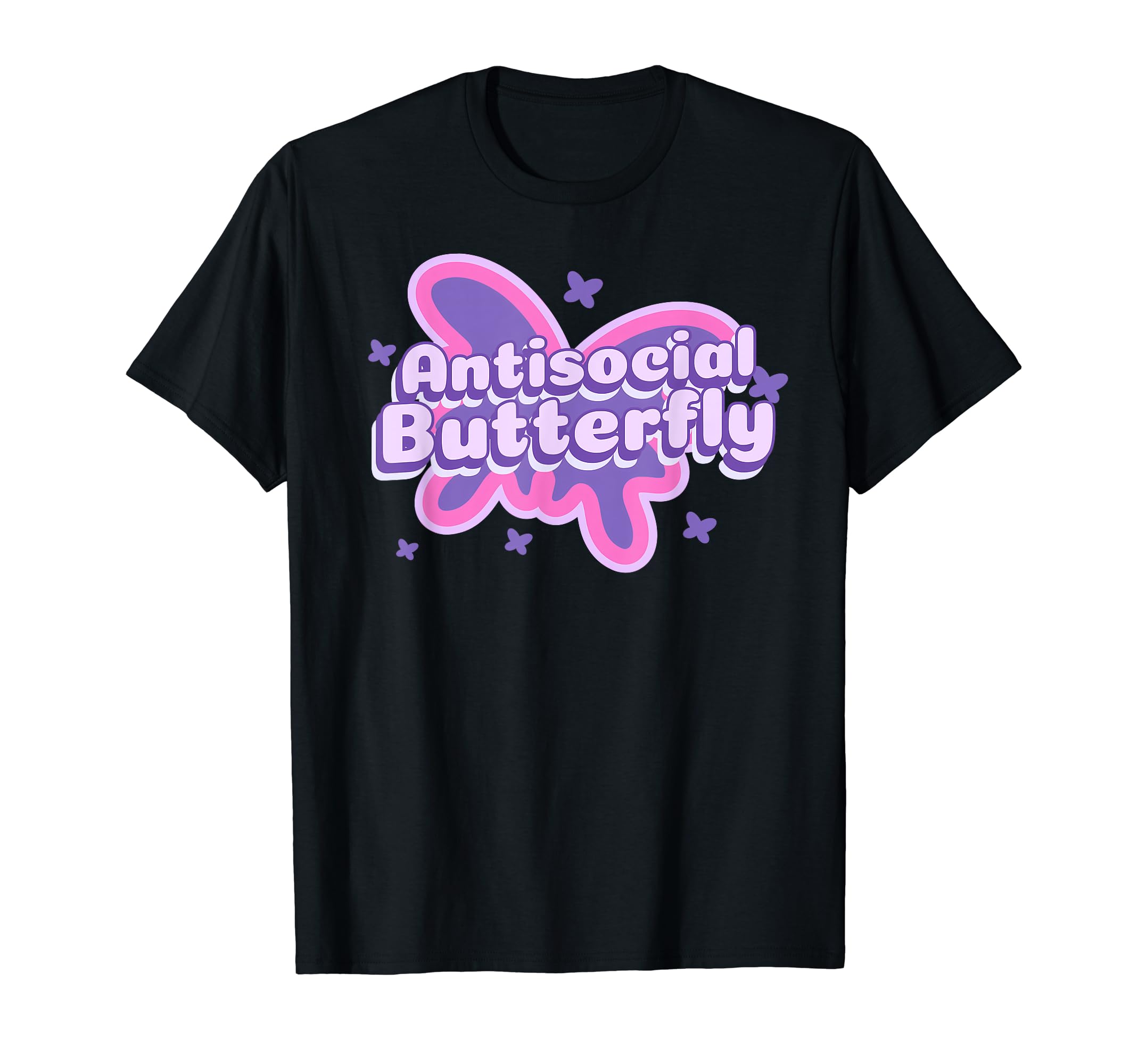 Antisocial Butterfly Funny Social T-Shirt - Aesthetic Graphic Unisex - T-Shirt, Sweatshirt, Hoodie