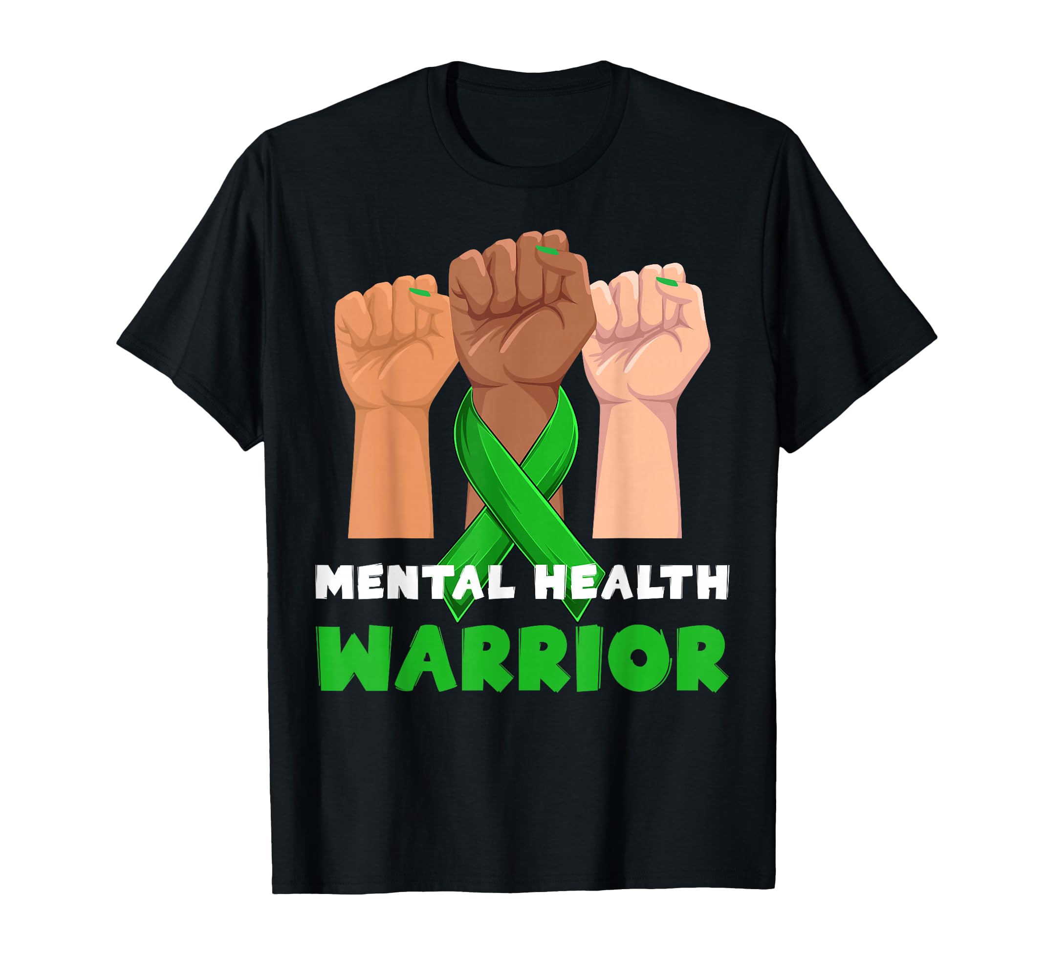 Mental Health Awareness Green Ribbon T-Shirt - Minimalist Print Unisex - T-Shirt, Sweatshirt, Hoodie