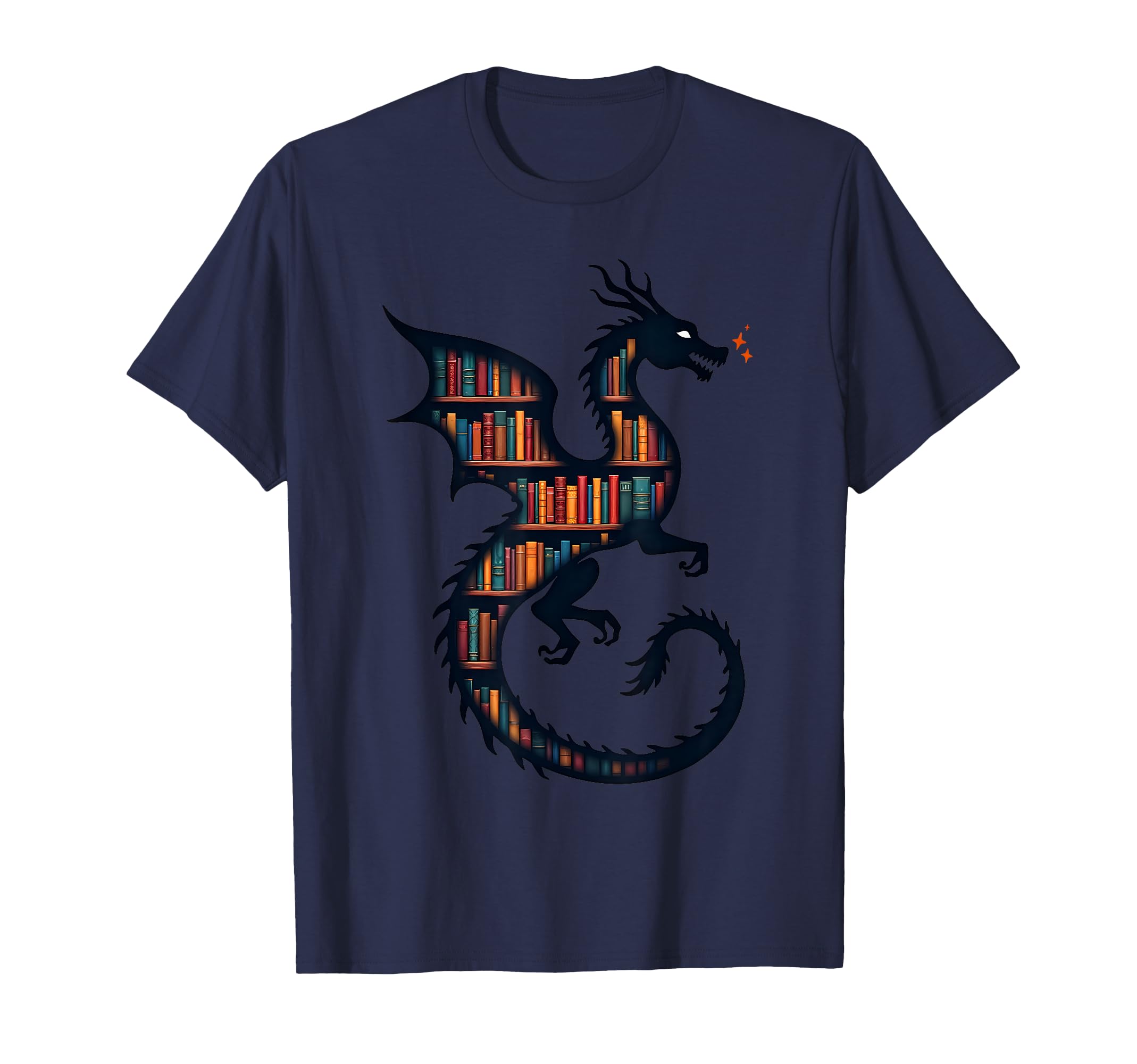 Book Lover Bookworm Reading Books Dragon T-Shirt - Unique Graphic Men Women - T-Shirt, Sweatshirt, Hoodie
