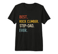 Funny Dad Best Rock Climber Step Dad T-Shirt - Minimalist Print Men Women - T-Shirt, Sweatshirt, Hoodie