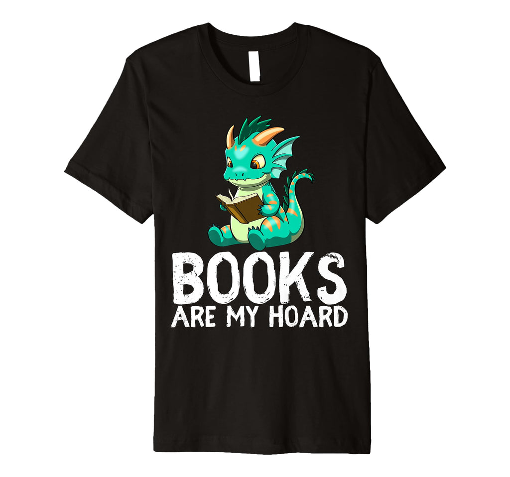 Dragon Reading Book Worm Nerd School T-Shirt - Custom Art Print for Adults - T-Shirt, Sweatshirt, Hoodie