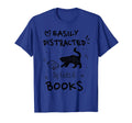 Distracted Cats Coffee And Good Books T-Shirt - Novelty Apparel Unisex - T-Shirt, Sweatshirt, Hoodie