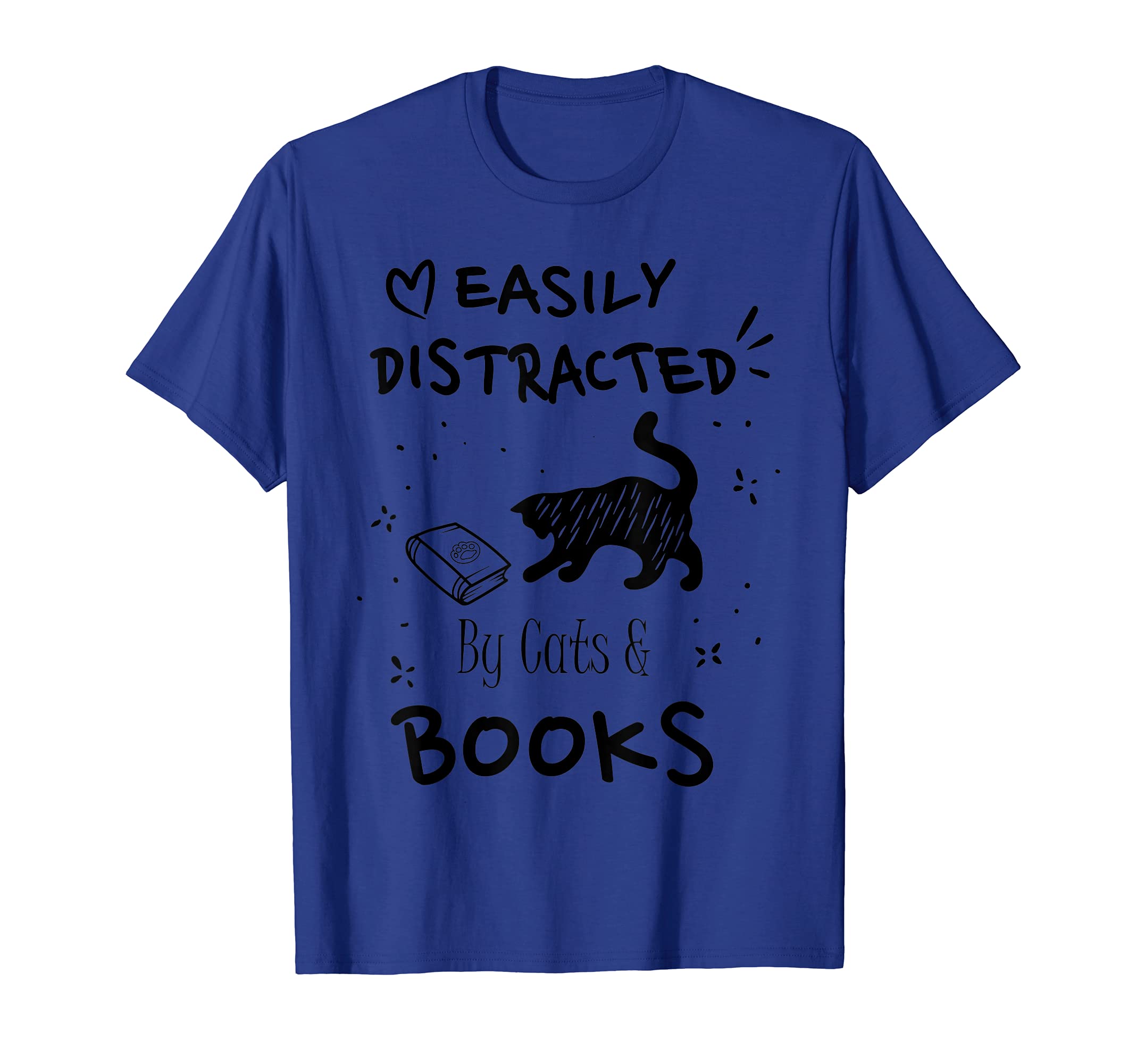 Distracted Cats Coffee And Good Books T-Shirt - Novelty Apparel Unisex - T-Shirt, Sweatshirt, Hoodie