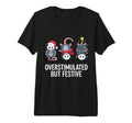 Overstimulated But Festive Opossum T-Shirt - Minimalist Print for Adults - T-Shirt, Sweatshirt, Hoodie