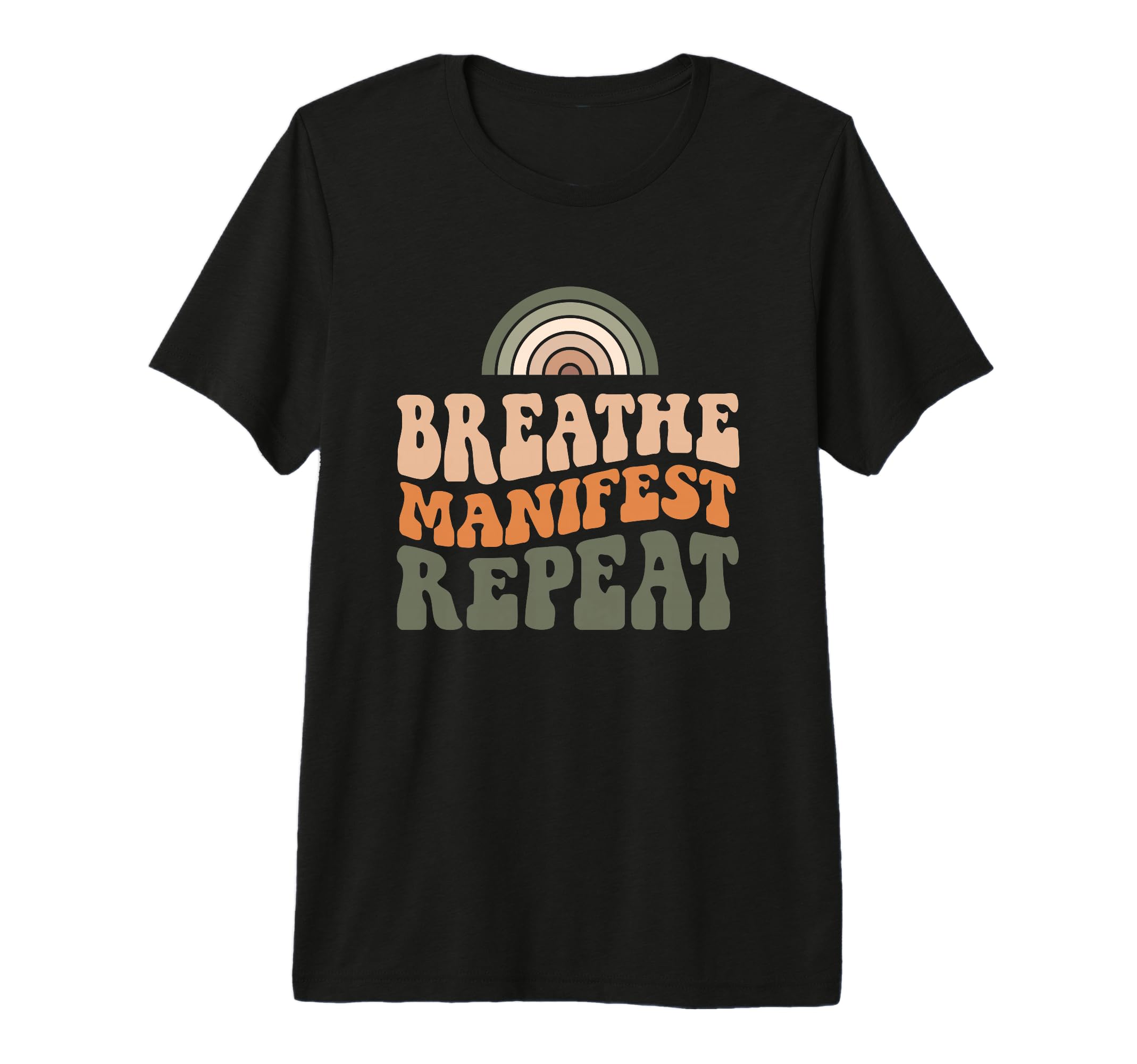 Breath Manifest Repeat Yoga T-Shirt - Minimalist Print for Adults - T-Shirt, Sweatshirt, Hoodie