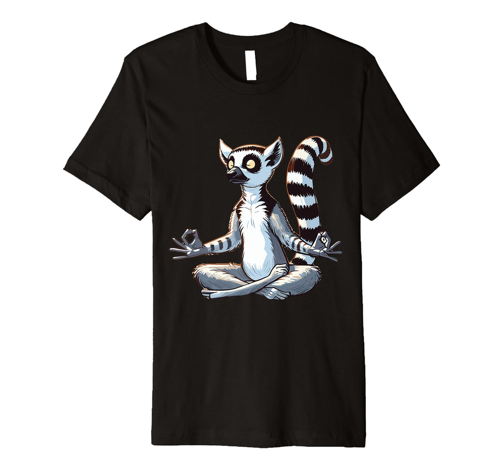 Meditation Lemur Yoga Pose Relaxing Animal T-Shirt - Novelty Apparel Unisex - T-Shirt, Sweatshirt, Hoodie